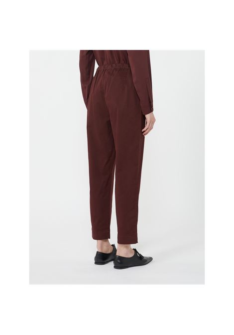 pantalone in raso di cotone monoel. in trama tinto in capo Max Mara leisure | PARCO003